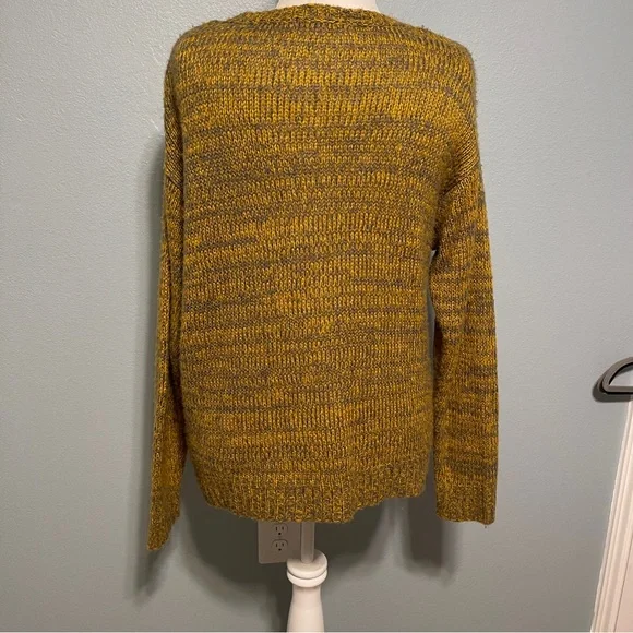 Rewind Beaver Sweater Mustard Brown Pink Knit Pullover Animal Graphic Quirky XL - Picture 2 of 6